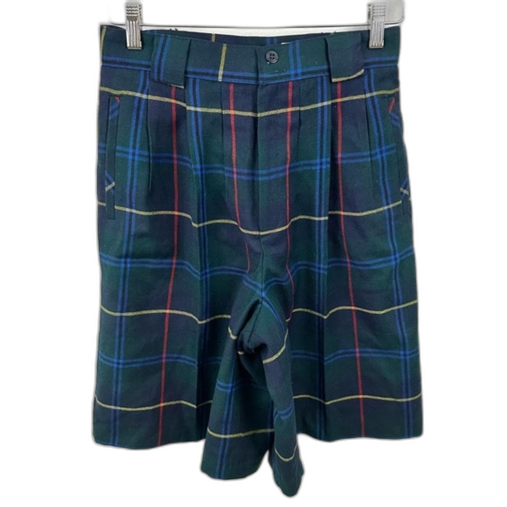 Greg Adams Vintage Plaid Tartan High Waisted Shorts NWT Size 8 British